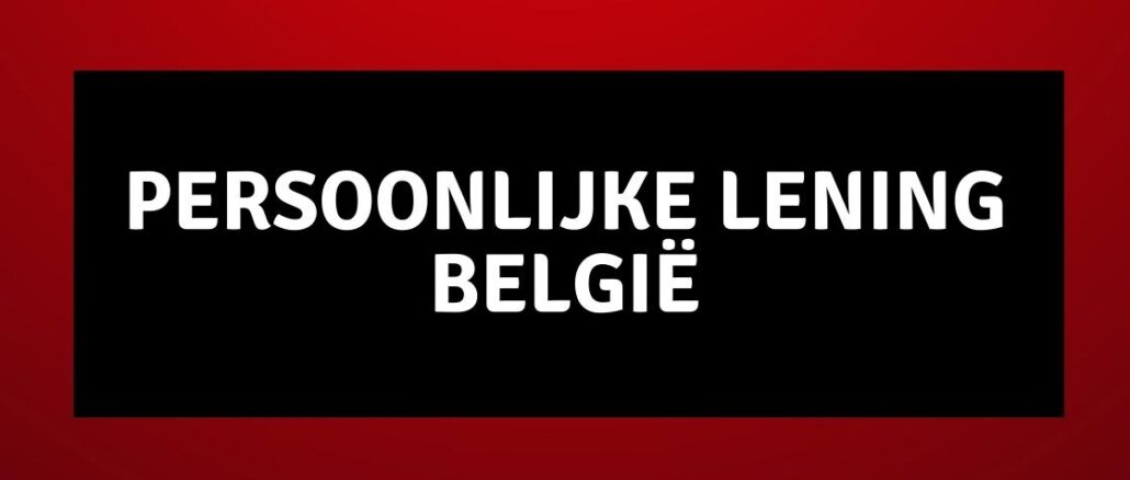 Persoonlijke Lening