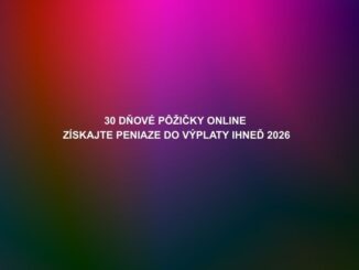 30 dňové pôžičky