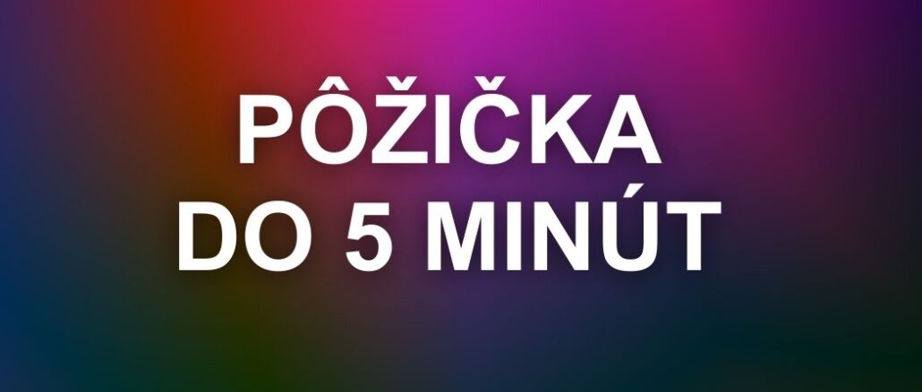 Pôžička okamžite