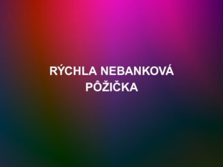 Rýchla Nebanková Pôžička