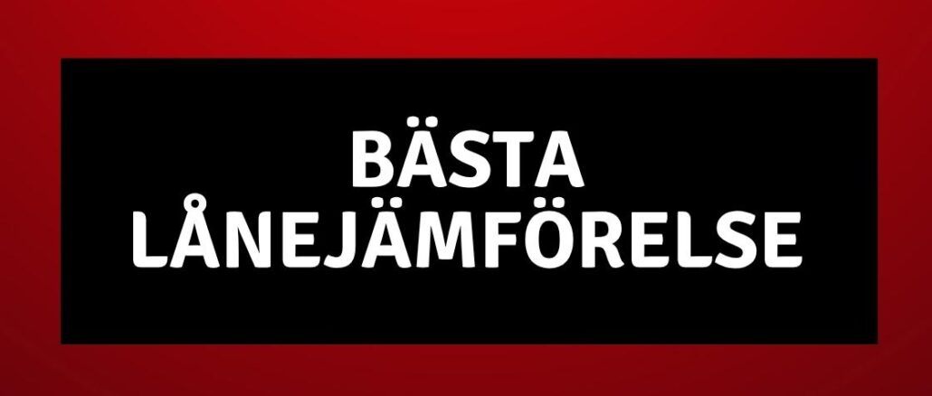 Bästa lånejämförelse