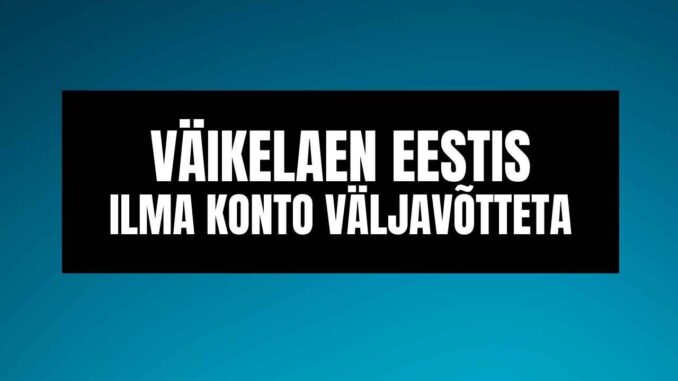 Väikelaen Eestis ilma Konto Väljavõtteta