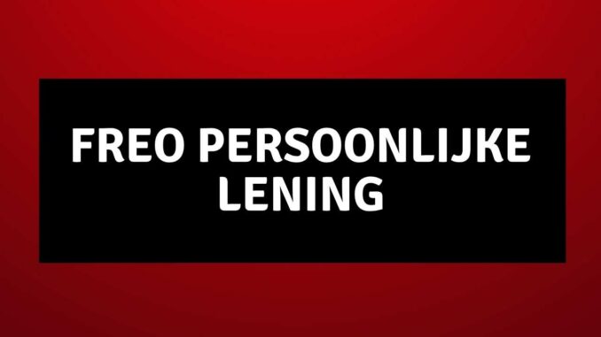 Freo Persoonlijke Lening