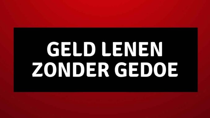 Geld Lenen Zonder Gedoe